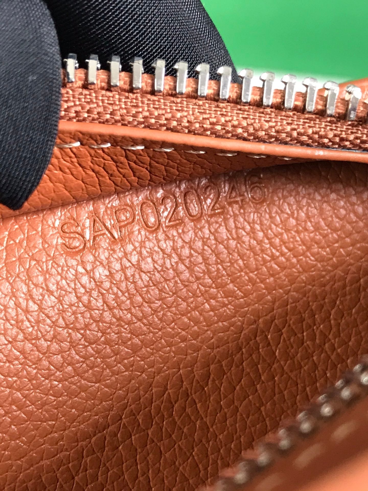 SAC HIRONDELLE 25 EN AGNEAU TAN ET TOILE GOYARDINE NOIRE