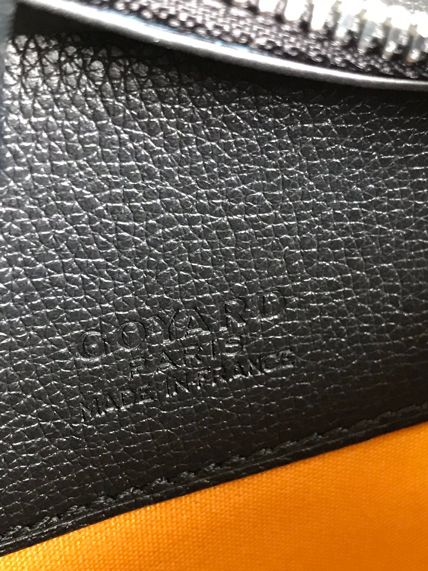 SAC HIRONDELLE 25 EN CUIR D'AGNEAU NOIR ET TOILE GOYARDINE