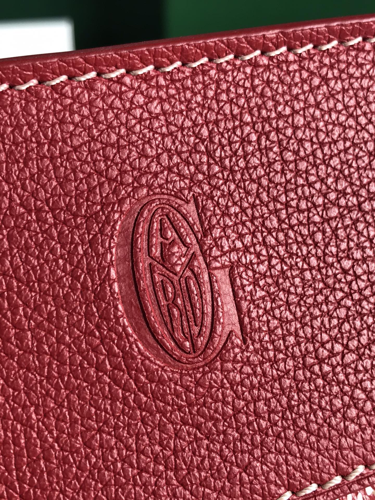 SAC HIRONDELLE 25 EN CUIR D'AGNEAU ROUGE CLASSIQUE ET TOILE GOYARDINE