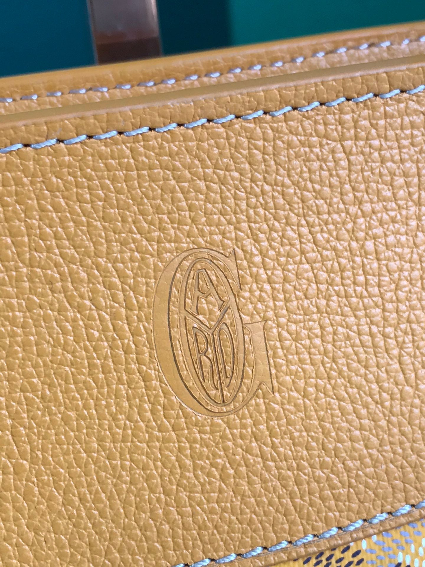SAC HIRONDELLE 25 EN CUIR D'AGNEAU JAUNE ET TOILE GOYARDINE