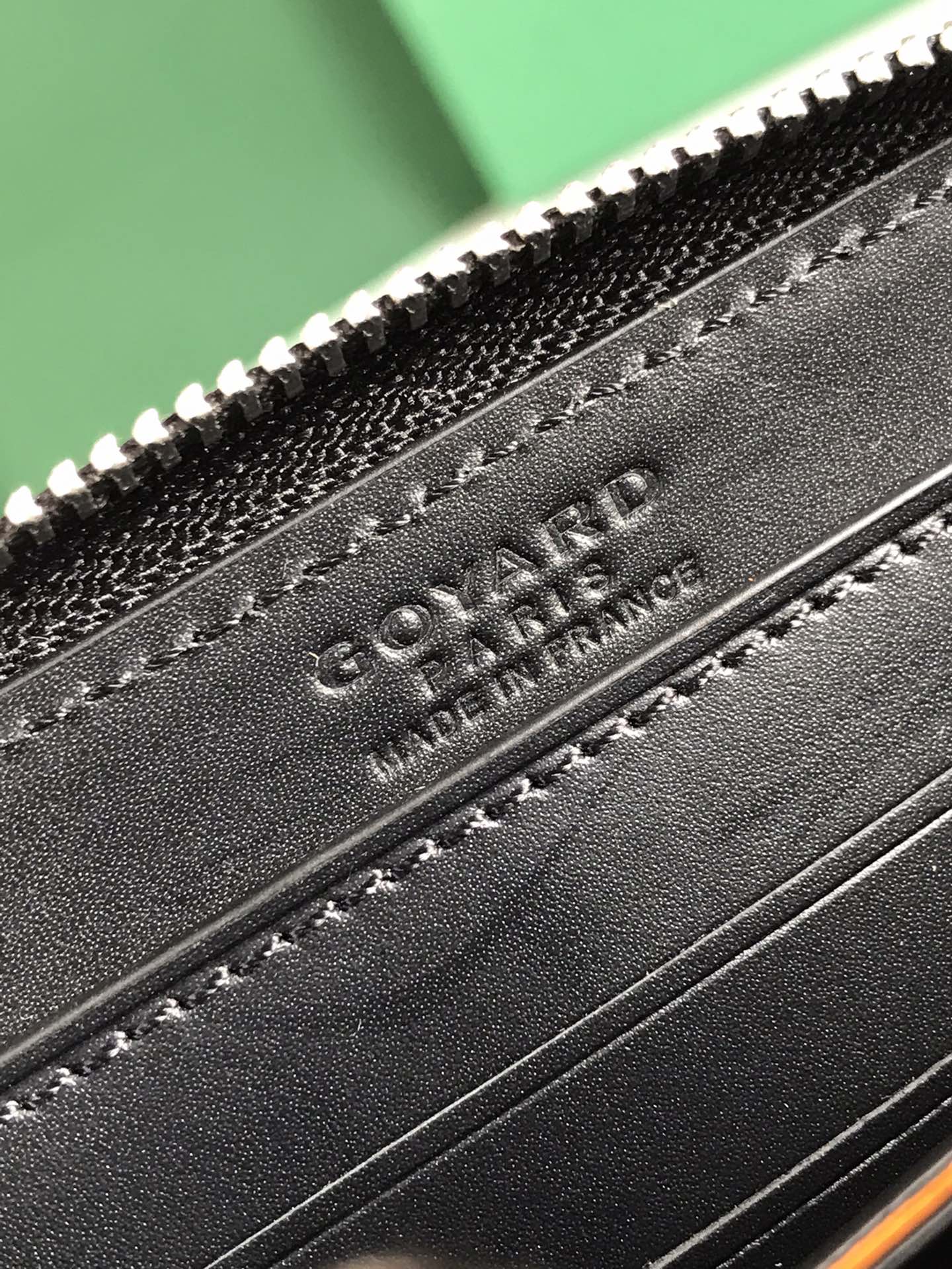 PORTEFEUILLE MINI MATIGNON 11 EN TOILE GOYARDINE NOIRE ET CUIR DE VEAU