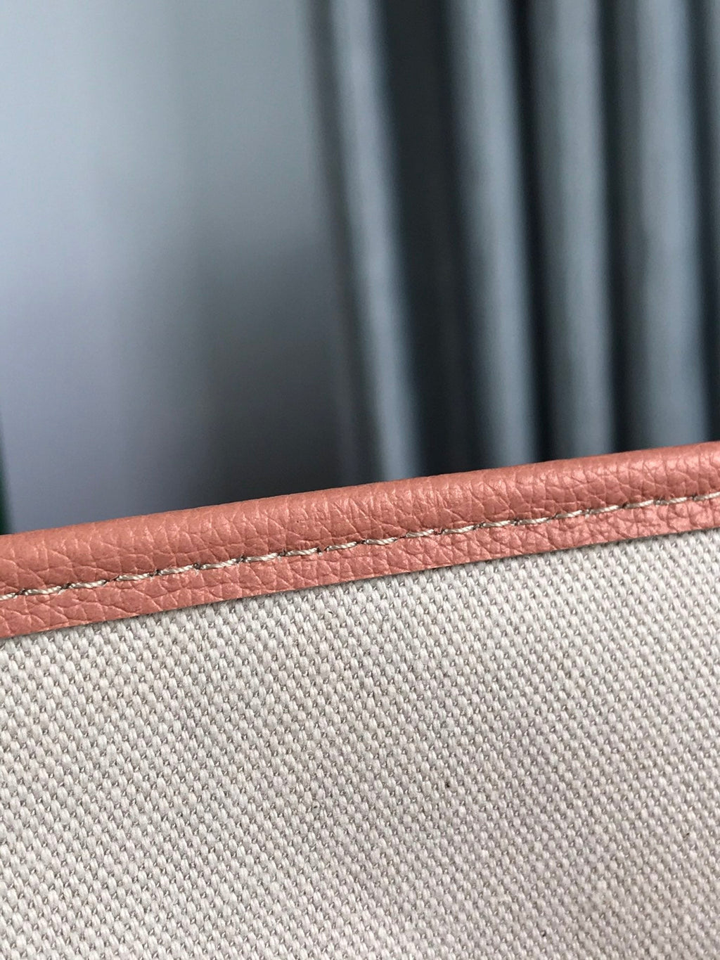 SAINT LOUIS GM BAG 40CM IN PINK CANVAS CHEVROCHES CALFSKIN
