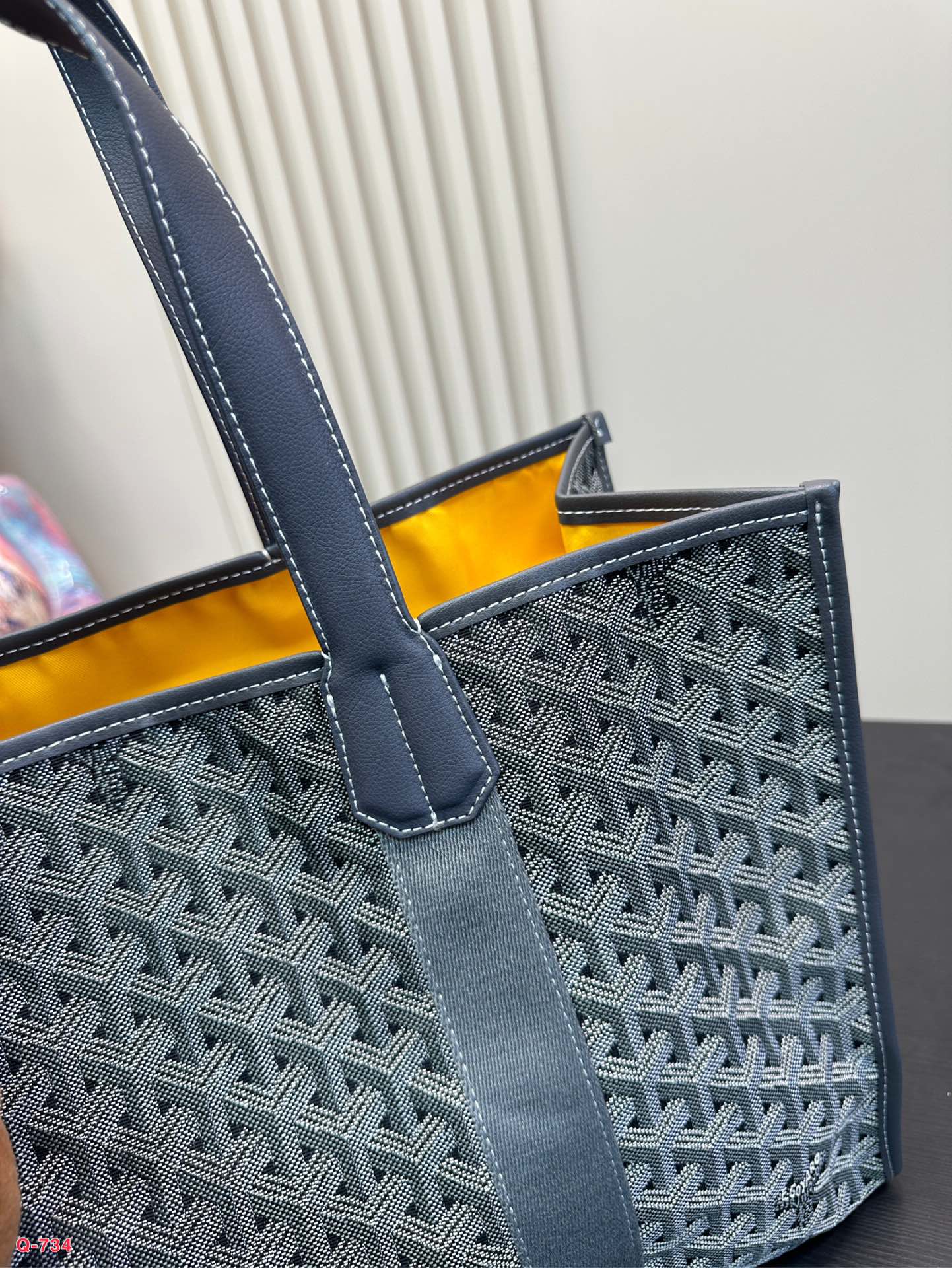 SAC CABAS VILLETTE 46 EN TOILE GOYARDINE GRIS
