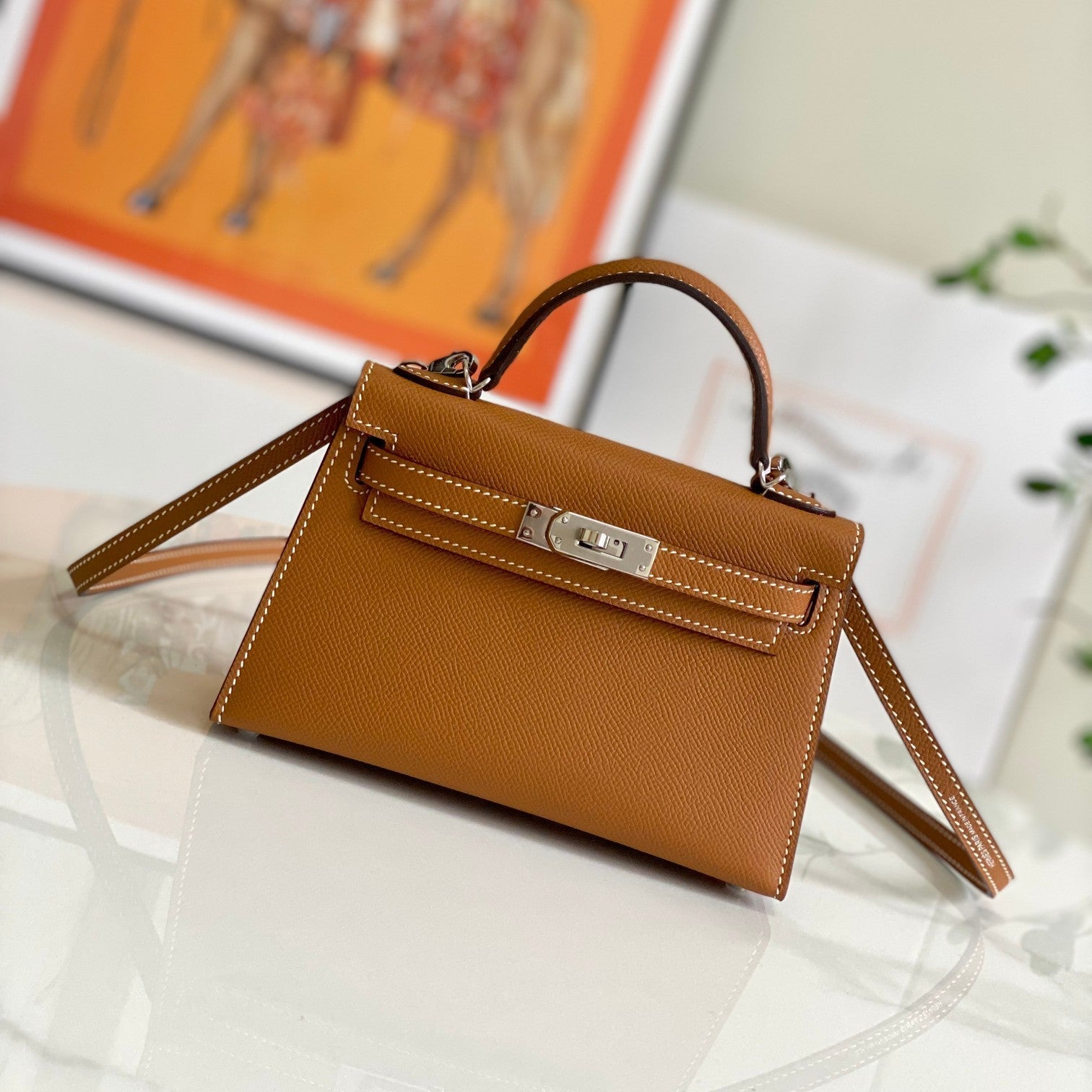 HM MINI KELLY 19CM OR EPSOM QUINCAILLERIE ARGENTÉE
