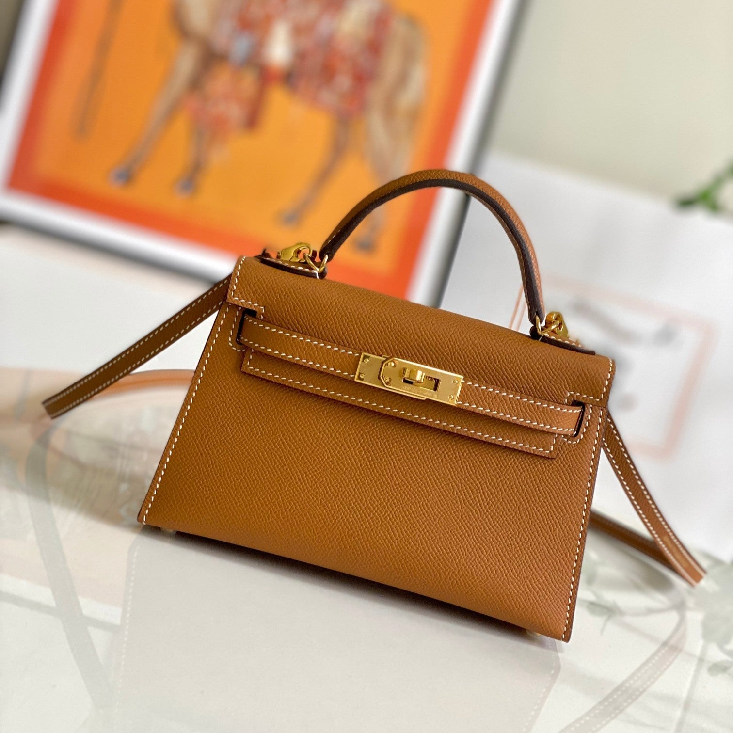 HM MINI KELLY 19CM OR EPSOM QUINCAILLERIE OR