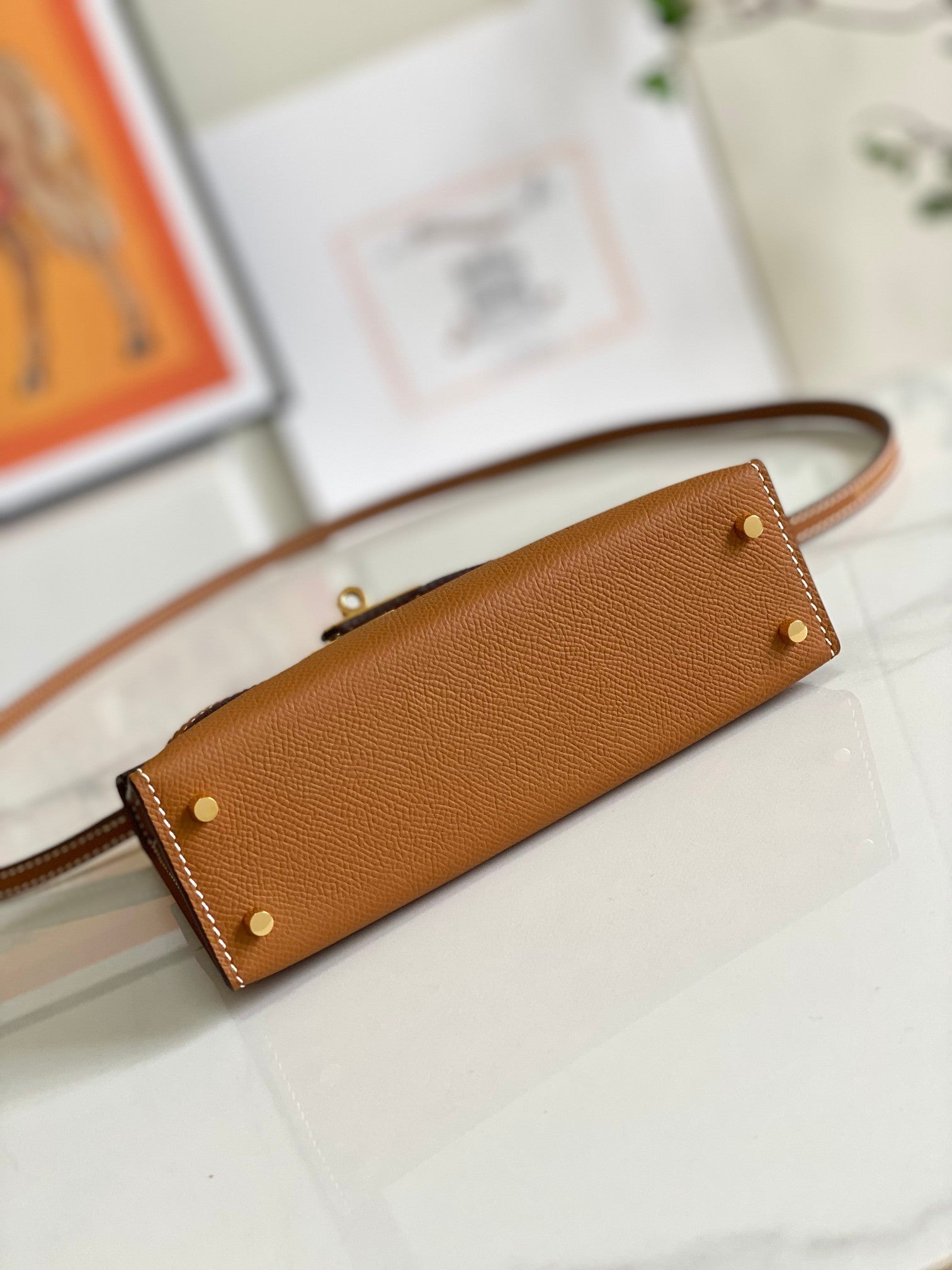 HM MINI KELLY 19CM GOLD EPSOM GOLD HARDWARE