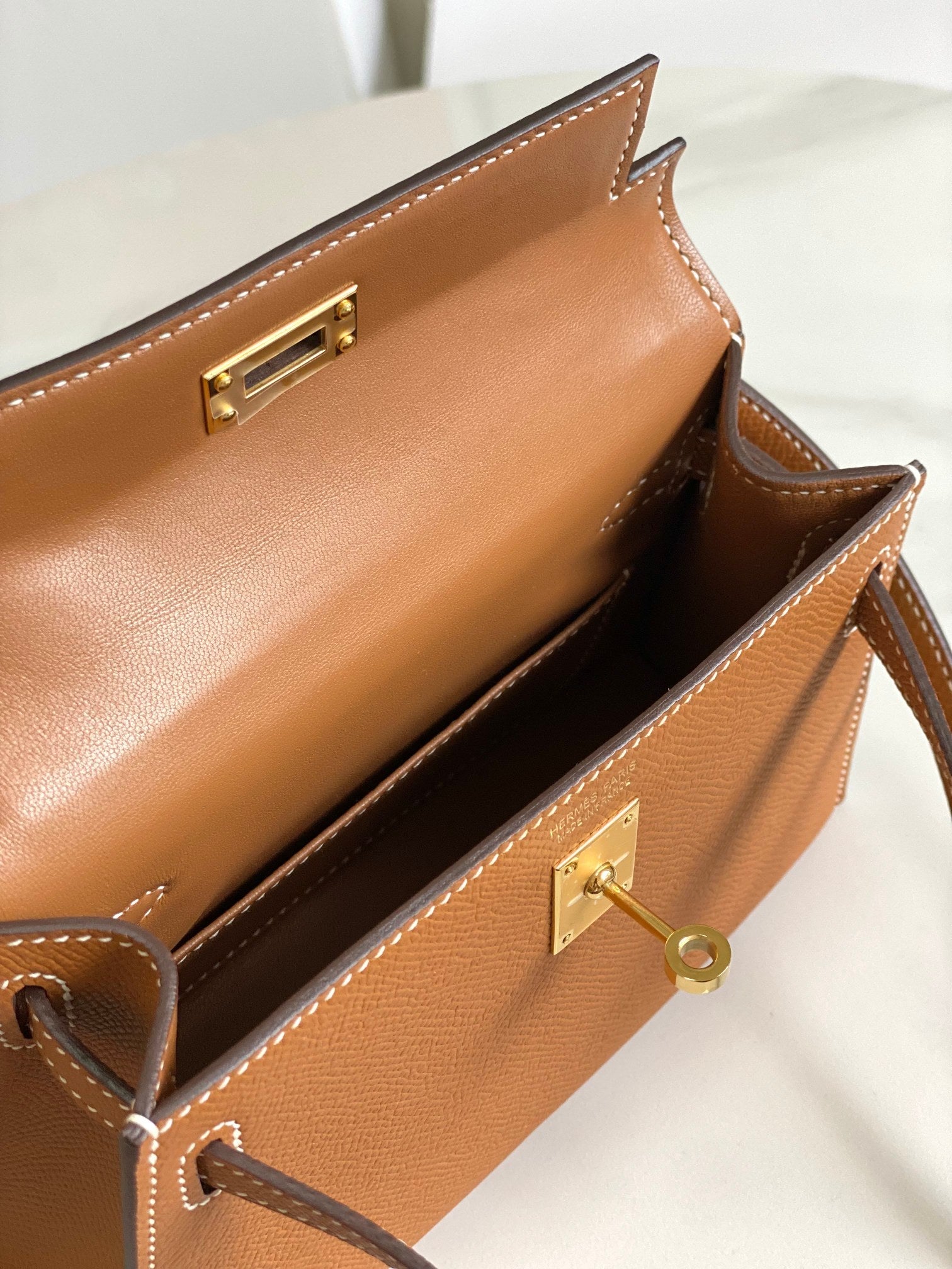 HM MINI KELLY 19CM OR EPSOM QUINCAILLERIE OR