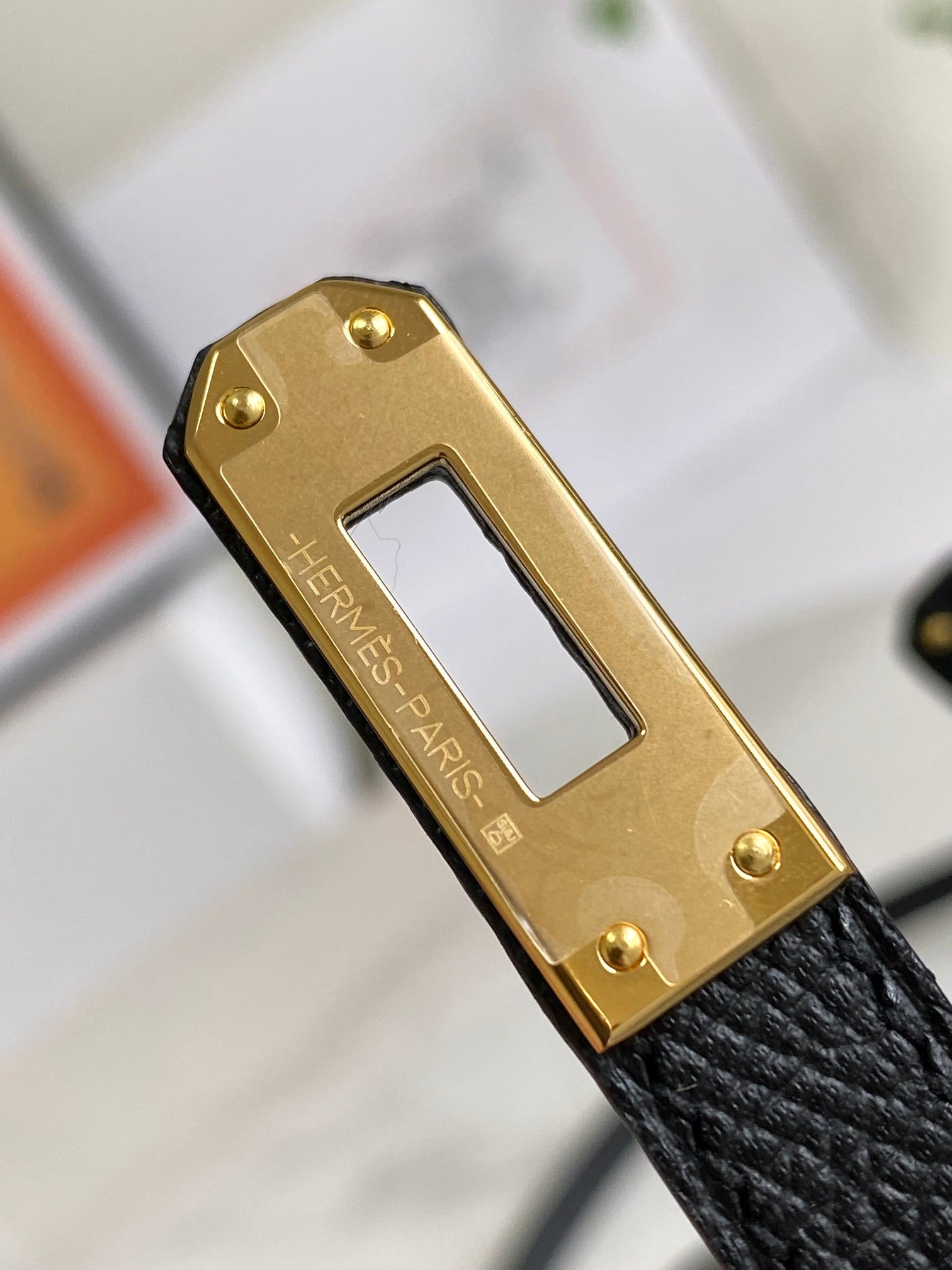 HM ミニ ケリー 19cm ブラック エプソム ゴールド金具