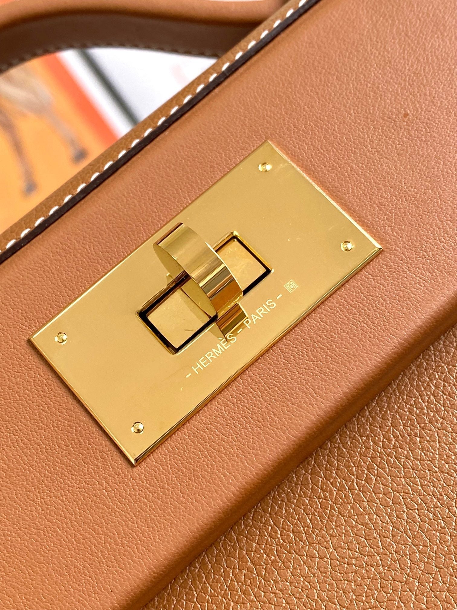 MINI SAC HM 24/24 21 CM CUIR EVERCOLOR DORÉ QUINCAILLERIE DORÉ