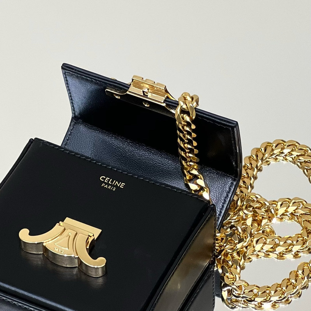 COFFRET TRIOMPHE 10 CUIR DE VEAU NOIR BRILLANT