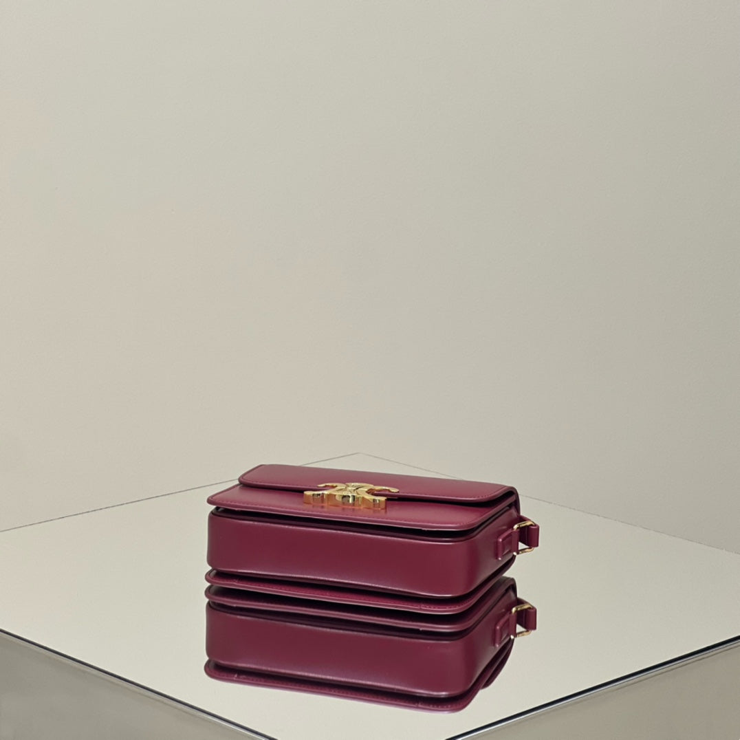 MINI CLAUDE 22 CUIR DE VEAU BRILLANT FANSY VIOLET
