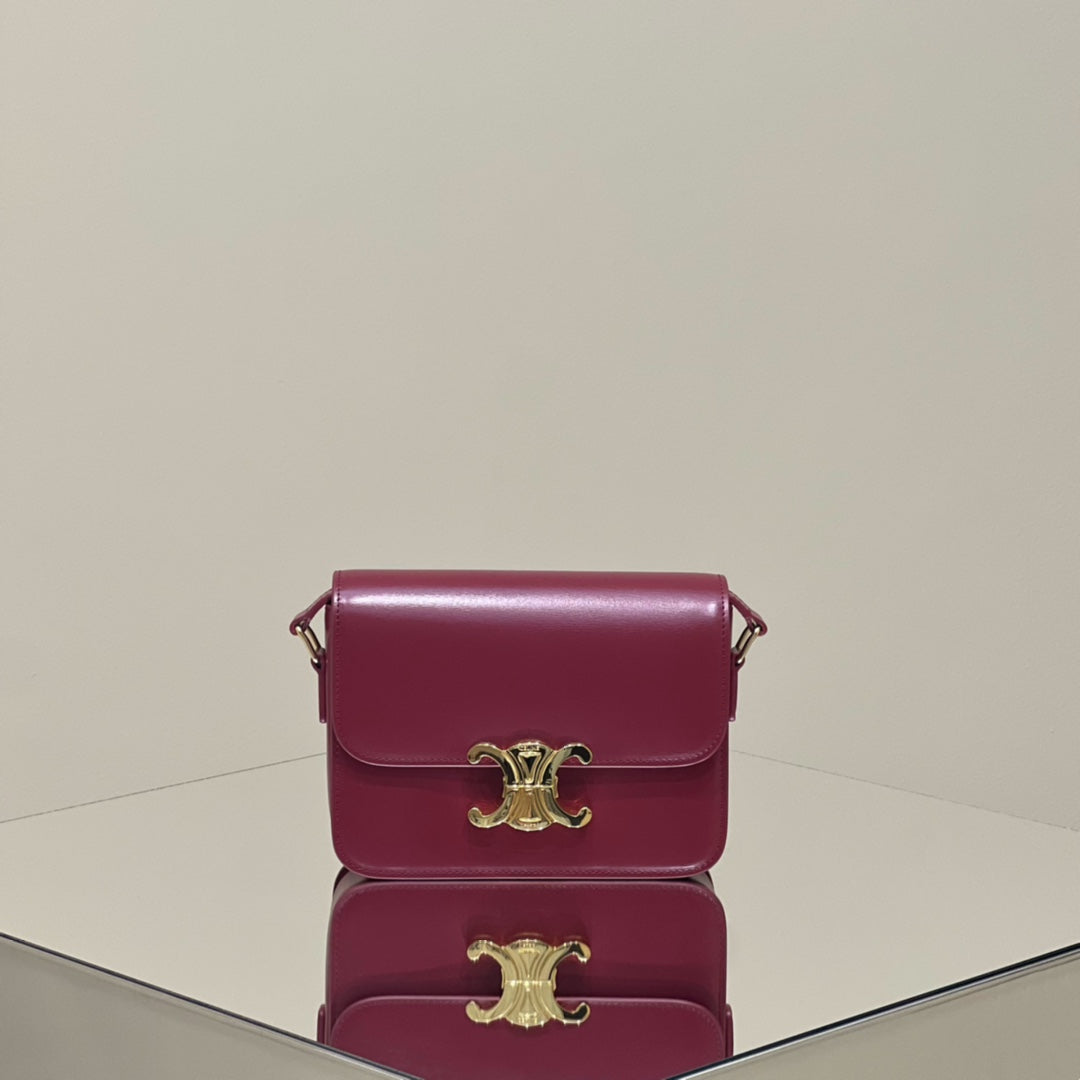 MINI CLAUDE 22 CUIR DE VEAU BRILLANT FANSY VIOLET