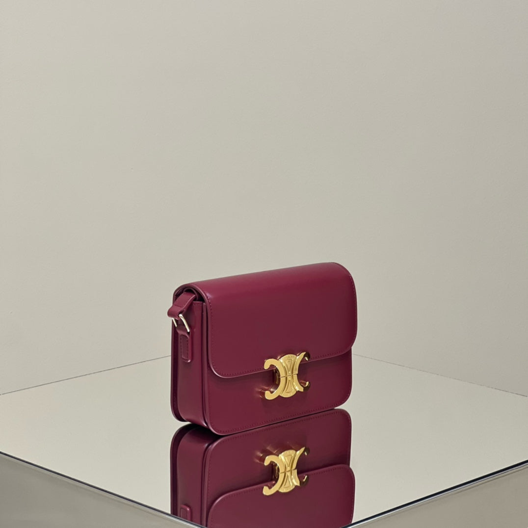 MINI CLAUDE 22 CUIR DE VEAU BRILLANT FANSY VIOLET