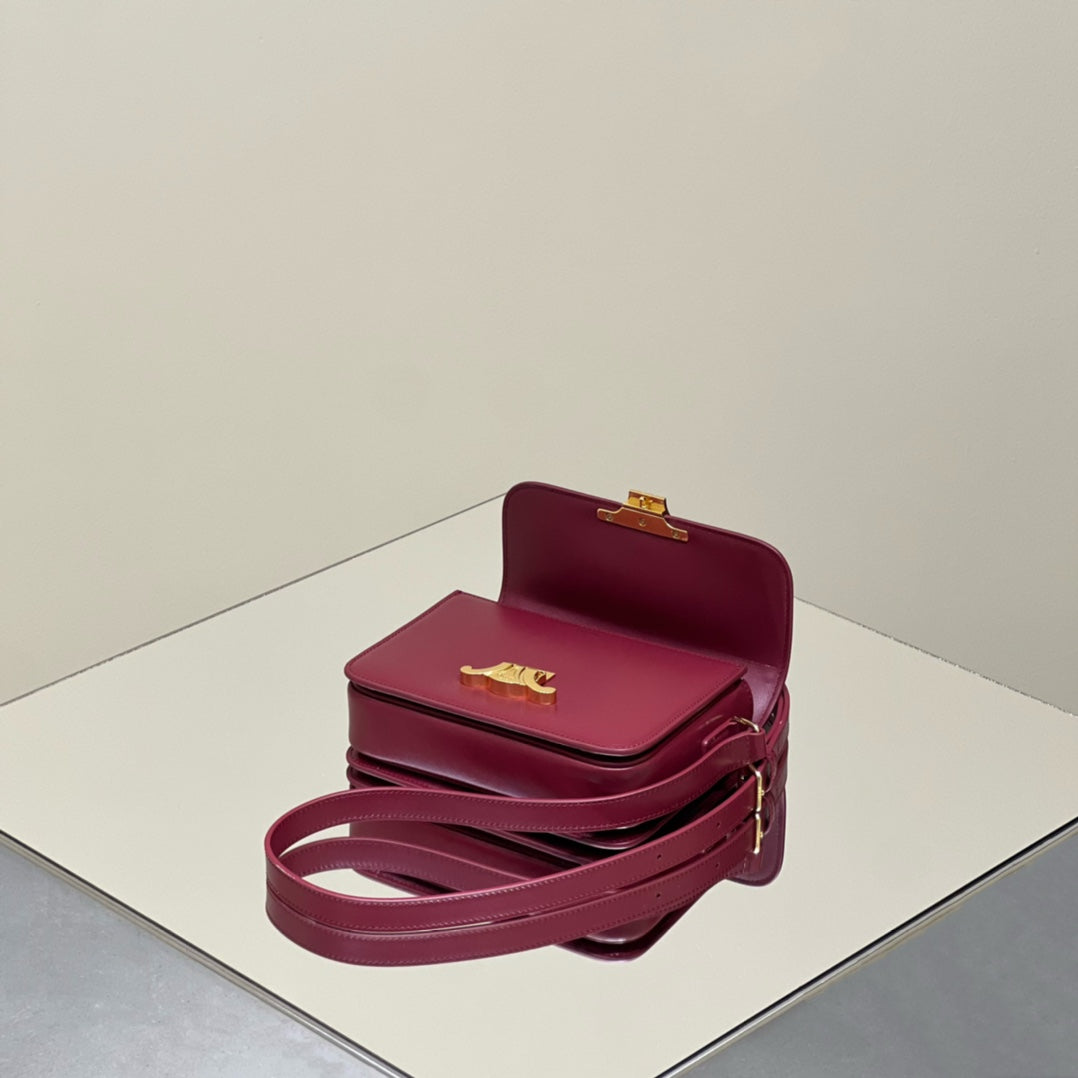 MINI CLAUDE 22 CUIR DE VEAU BRILLANT FANSY VIOLET