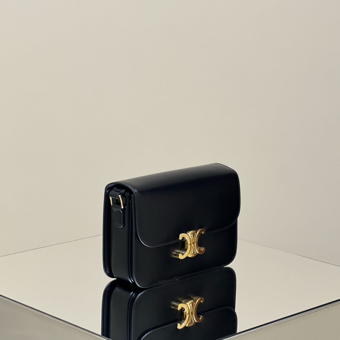 MINI CLAUDE 22 CUIR DE VEAU BRILLANT NOIR