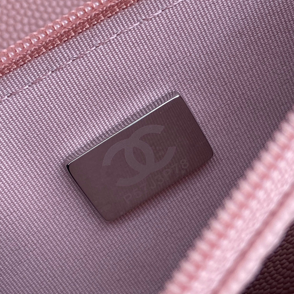 CC WOC 20CM PINK GRAINED CALFSKIN SILVER HARDWARE