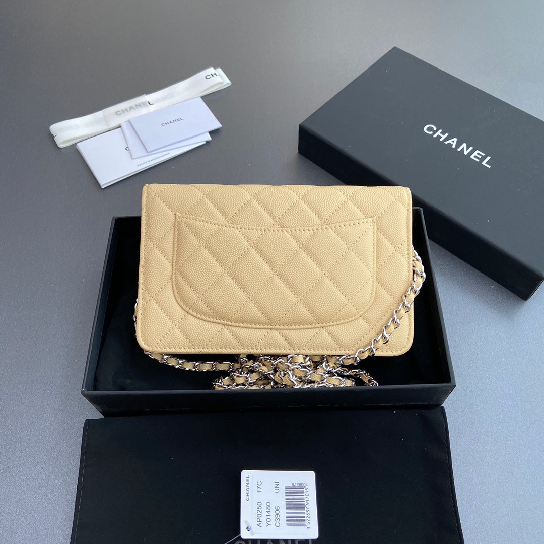 CC WOC 20CM CUIR DE VEAU GRAINÉ LIME ACIER ARGENTÉ
