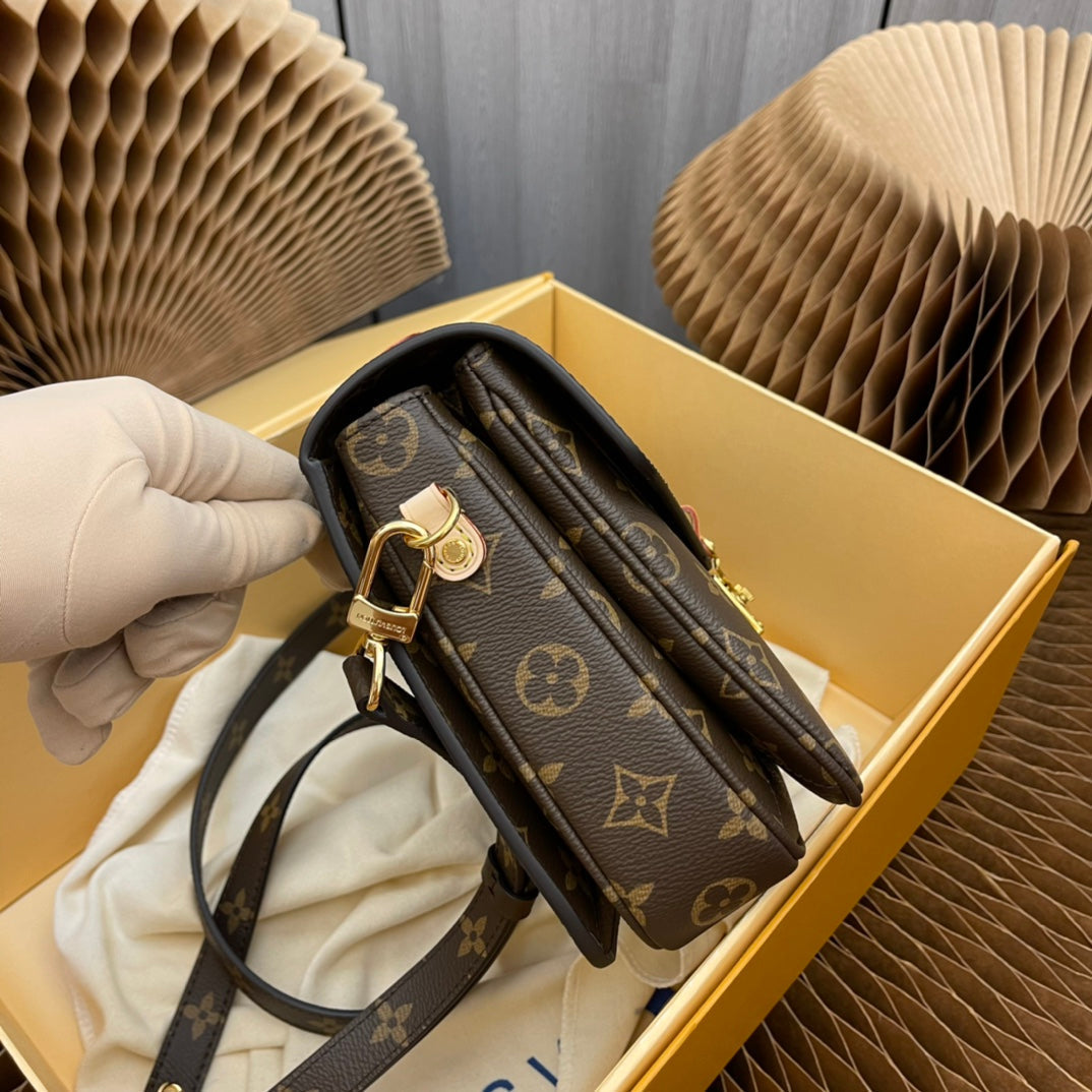 POCHETTE METIS 25 BROWN MONOGRAM CANVAS