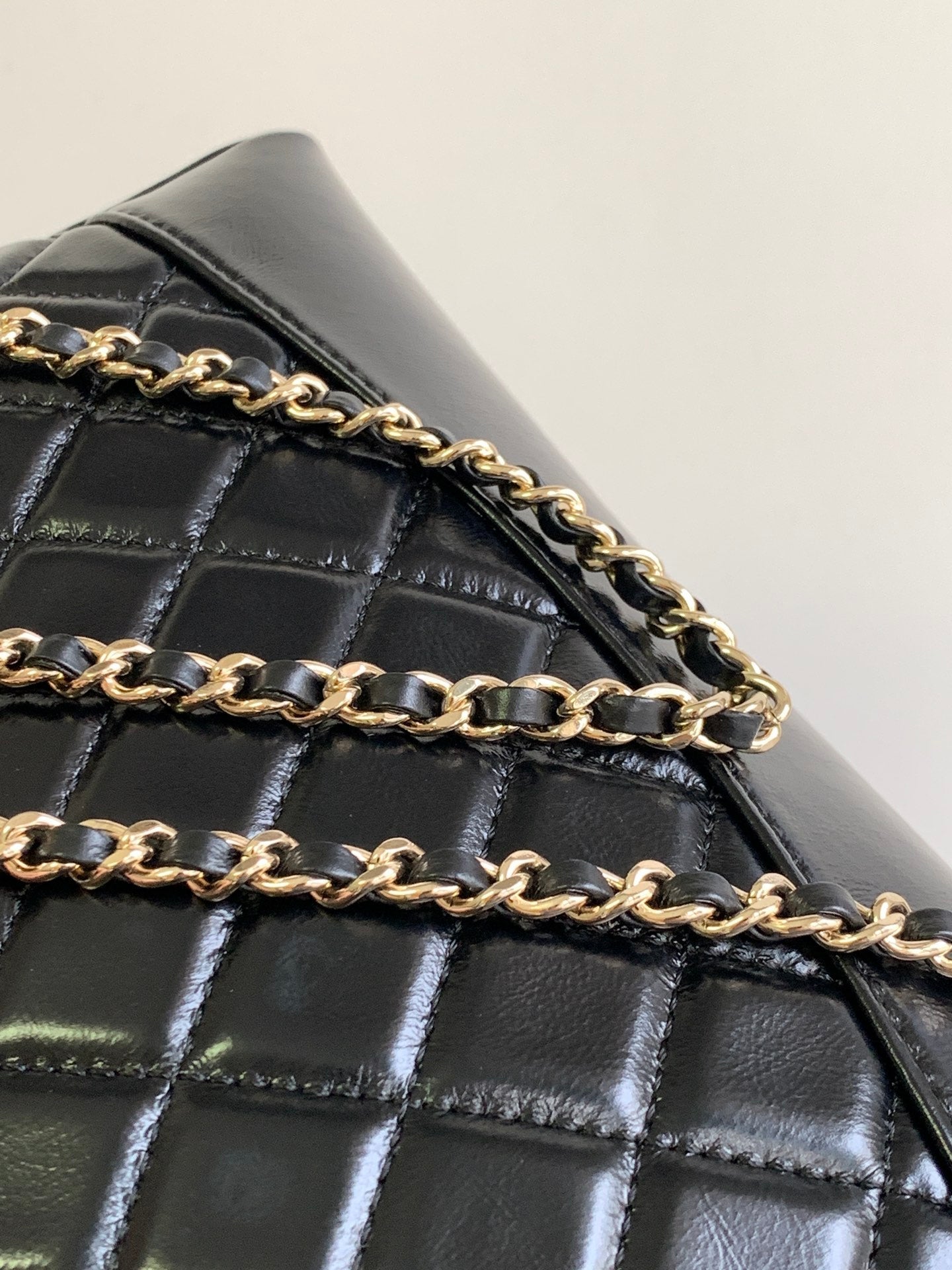 CC 24S31 MINI SAC CABAS 22CM CUIR D'AGNEAU NOIR QUINCAILLERIE DORÉ