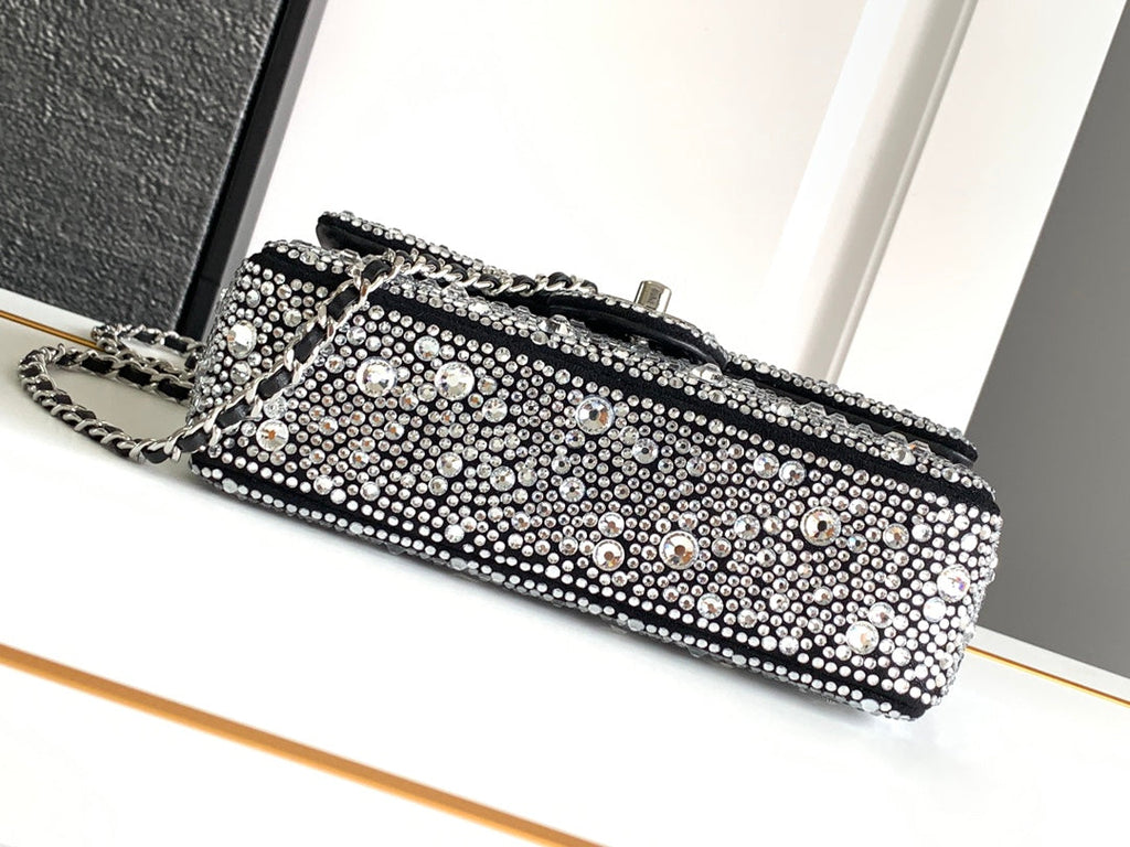 CC 24S MINI SAC À RABAT 20CM INCRUSTÉ DE PIERRES