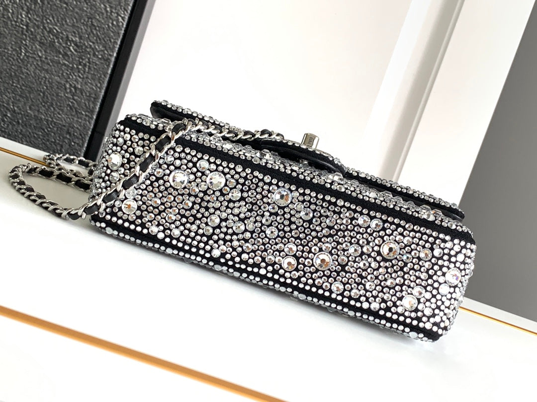 CC 24S MINI SAC À RABAT 20CM INCRUSTÉ DE PIERRES