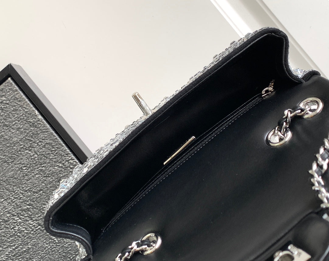 CC 24S MINI SAC À RABAT 20CM INCRUSTÉ DE PIERRES