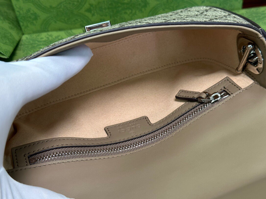 SAC À BANDOULIÈRE CLASSIQUE GG MINI 21 EN TOILE BEIGE