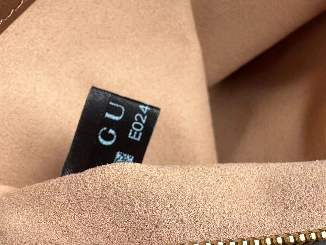 SAC À BANDOULIÈRE GG PADLOCK 32 EN TOILE BEIGE ET CUIR DE VEAU MARRON
