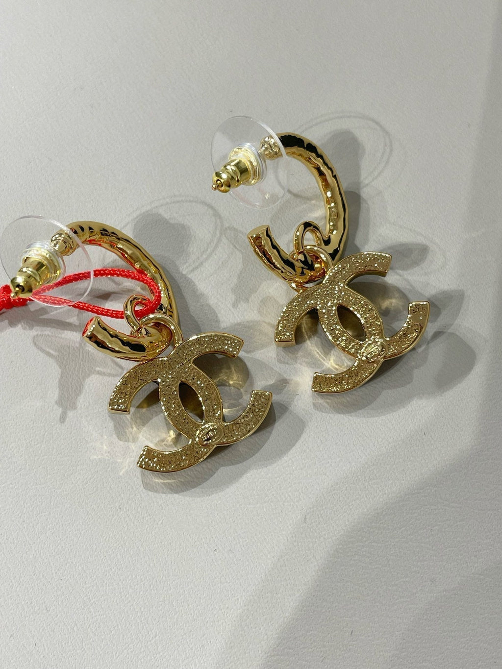 BOUCLES D'OREILLES COEUR LOGO CC