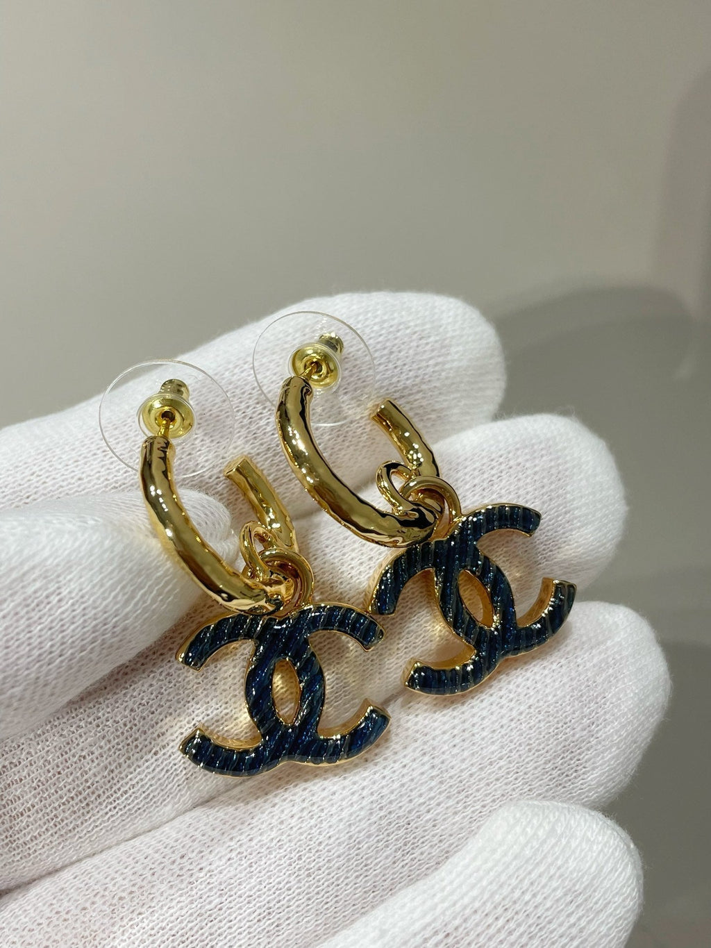 BOUCLES D'OREILLES COEUR LOGO CC