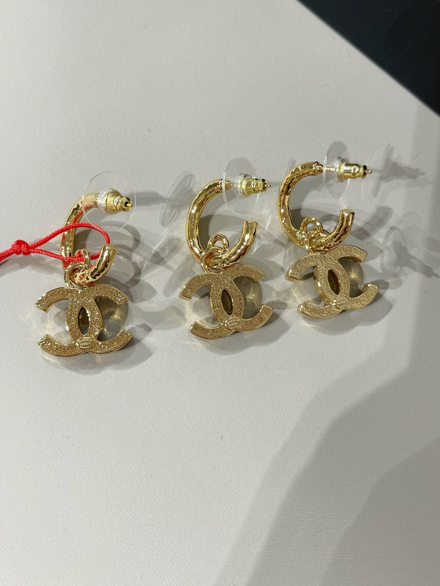 BOUCLES D'OREILLES COEUR LOGO CC