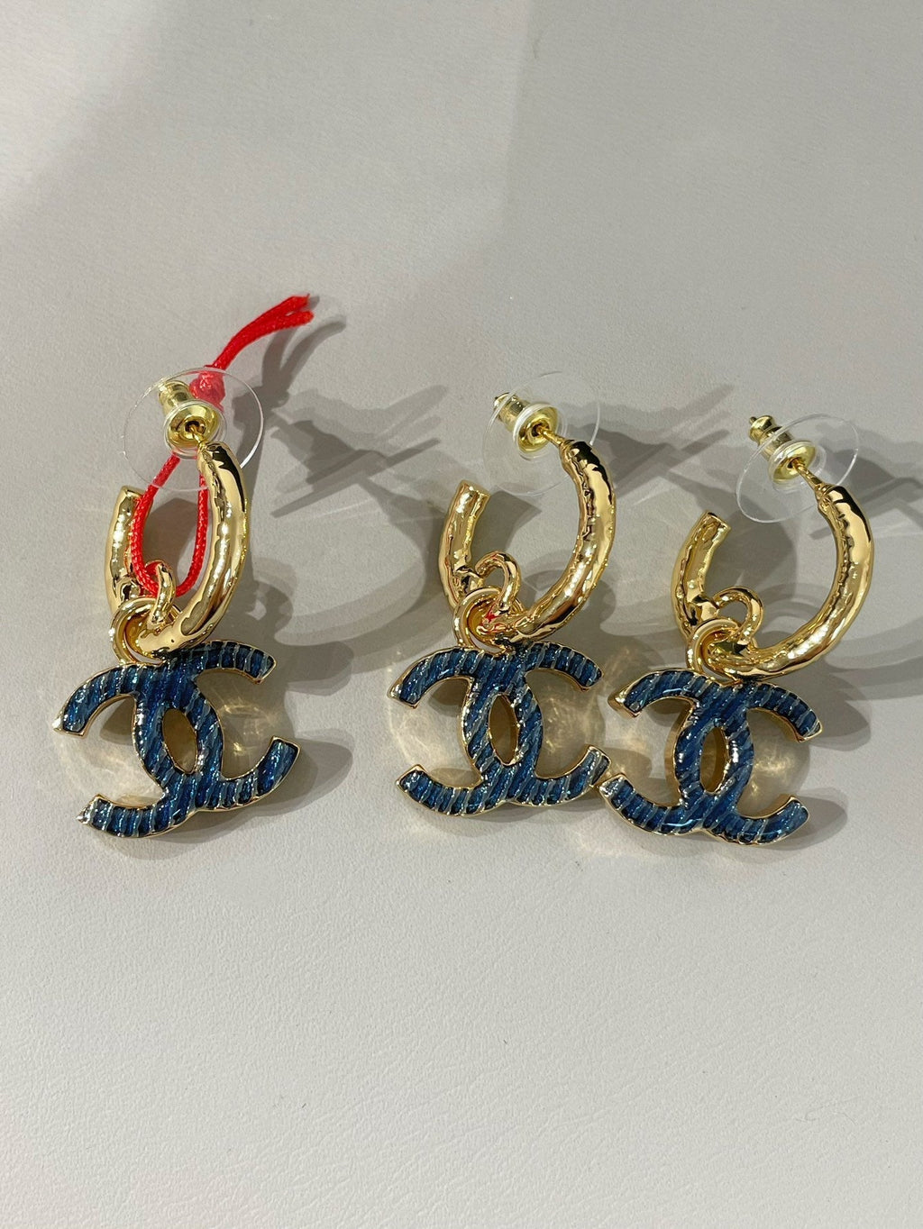 BOUCLES D'OREILLES COEUR LOGO CC