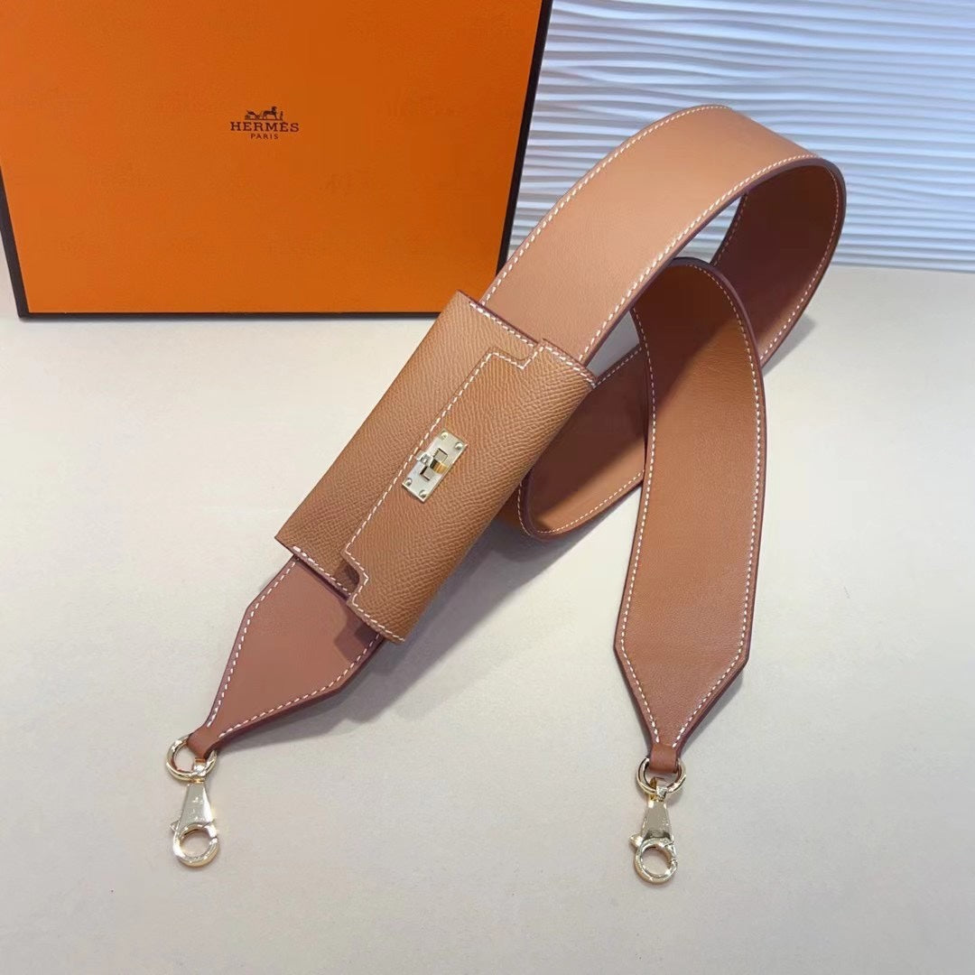 KELLY POCKET 50MM BROWN EPSOM HARDWARE GOLD HARDWARE BANDOULIÈRE 
