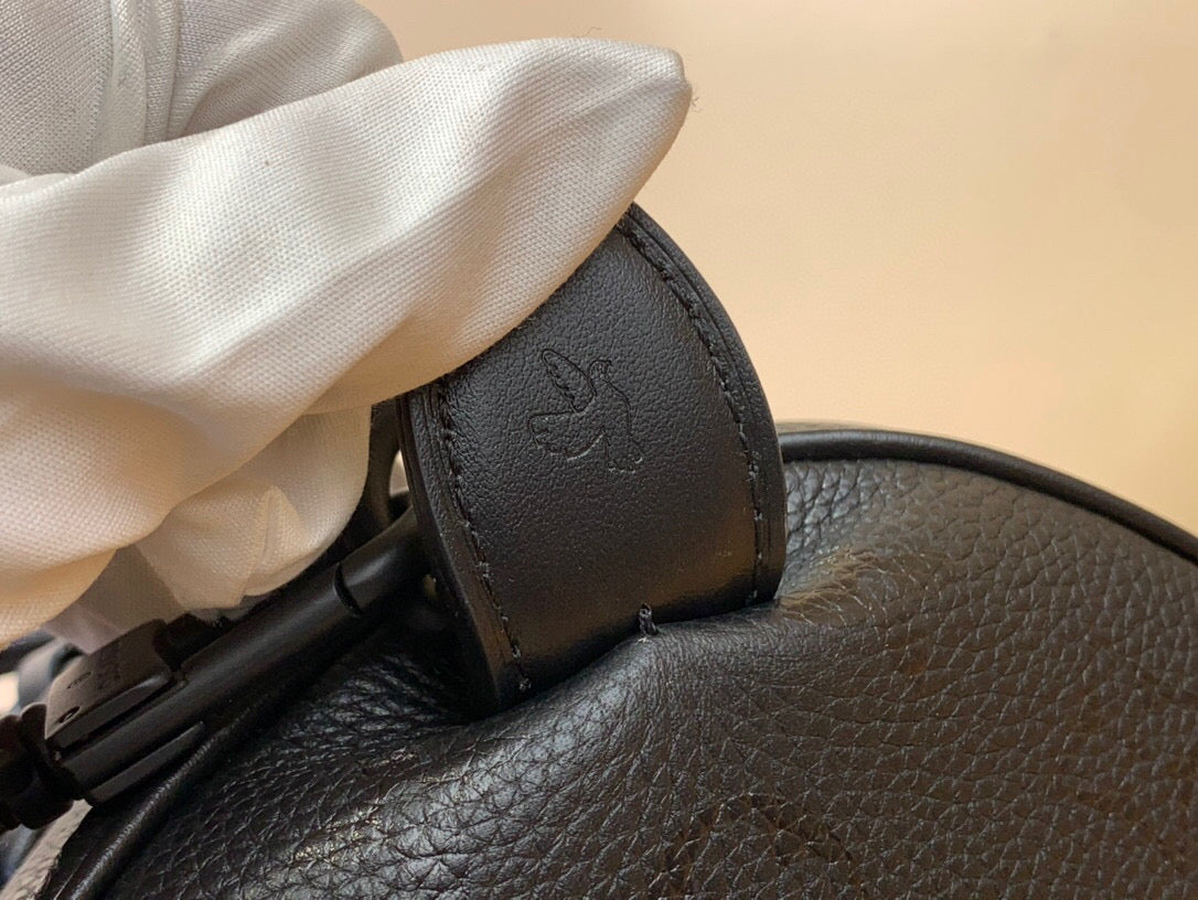 LV SPEEDY P9 BANDOULIERE 30 CUIR DE VEAU NOIR 203342