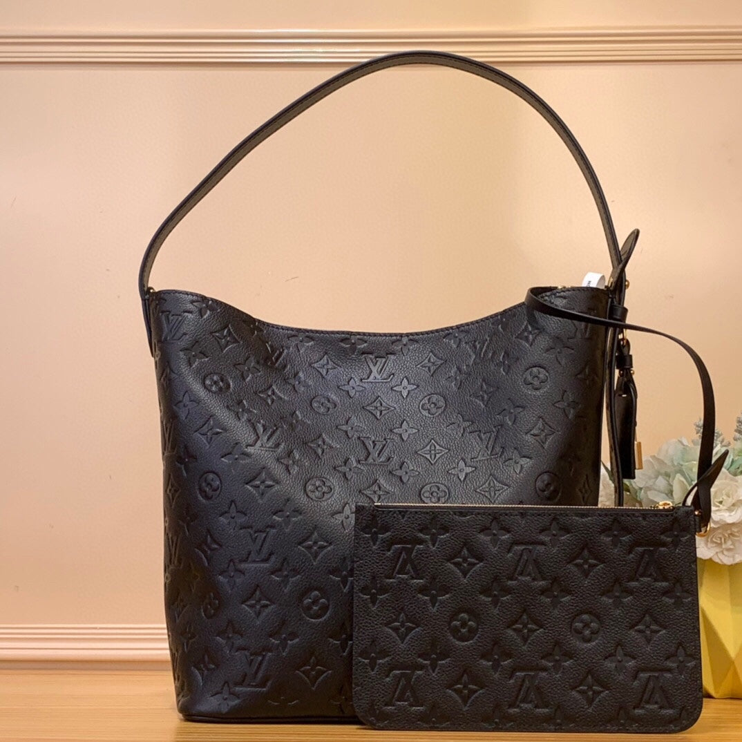 LV ALL IN SN MONOGRAMME NOIR CUIR EMPREINTE 205348