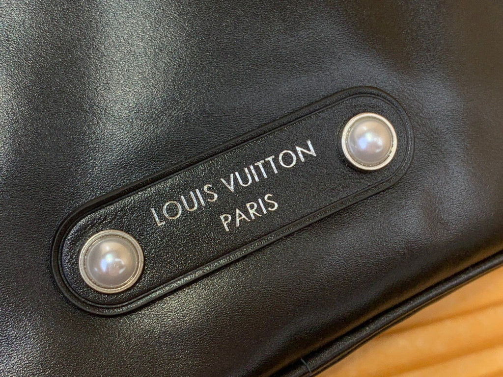 LV KEEPALL BANDOULIERE 25 JMLT BLACK CALFSKIN 205345
