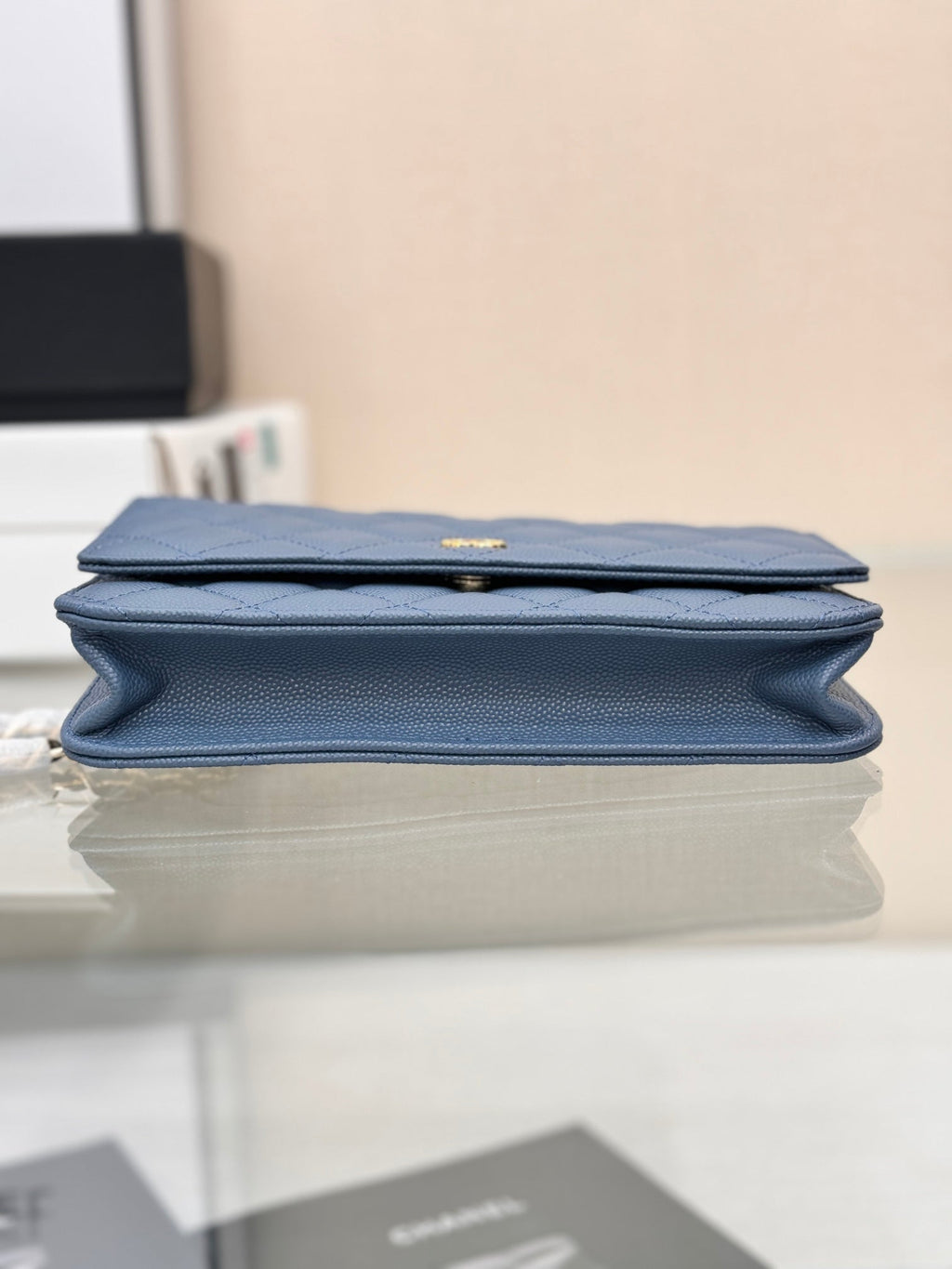 WOC 19CM BLEU JEAN CAVIAR QUINCAILLERIE ARGENTÉE