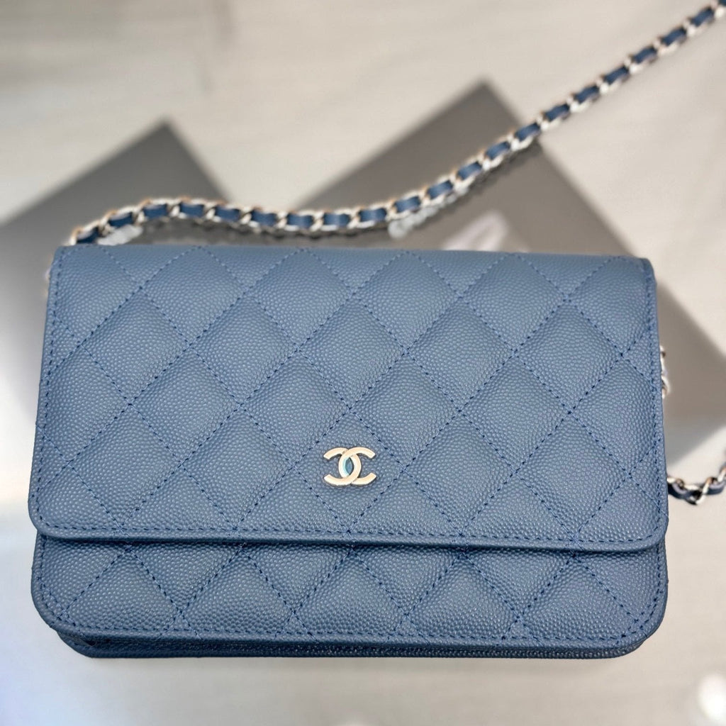 WOC 19CM BLEU JEAN CAVIAR QUINCAILLERIE ARGENTÉE