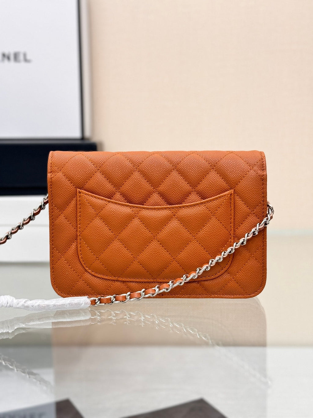 WOC 19CM ORANGE CAVIAR QUINCAILLERIE ARGENTÉE