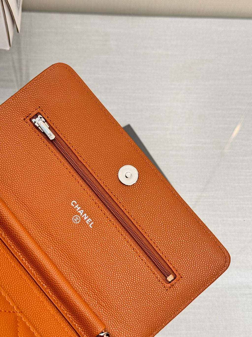 WOC 19CM ORANGE CAVIAR QUINCAILLERIE ARGENTÉE