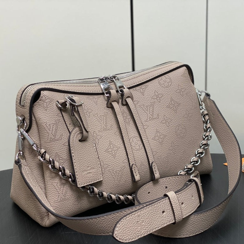 HAND IT ALL PM 29CM CUIR DE VEAU MAHINA BEIGE FONCÉ