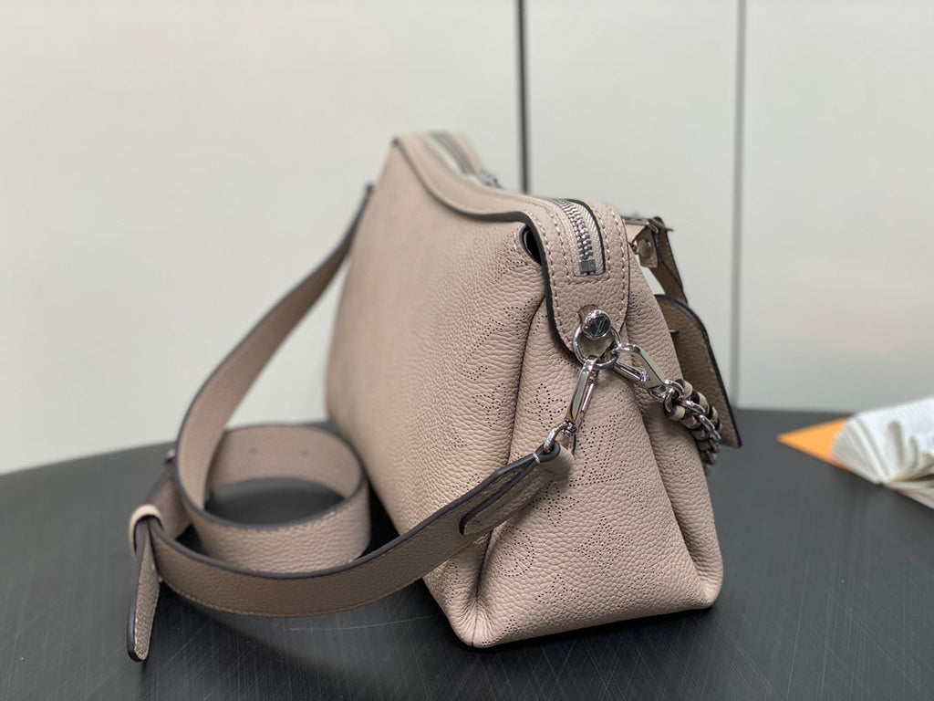 HAND IT ALL PM 29CM CUIR DE VEAU MAHINA BEIGE FONCÉ
