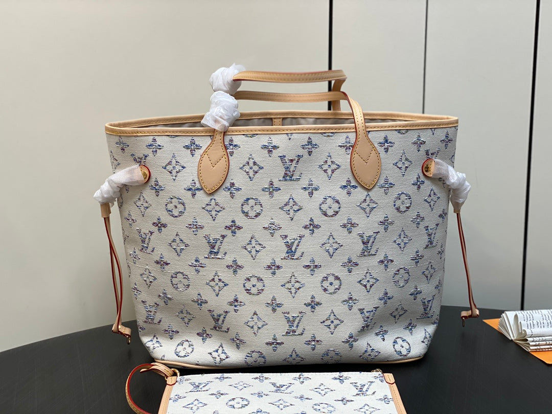 TISSU JACQUARD MONOGRAMME BEIGE MULTICOLORE NEVERFULL MM 31