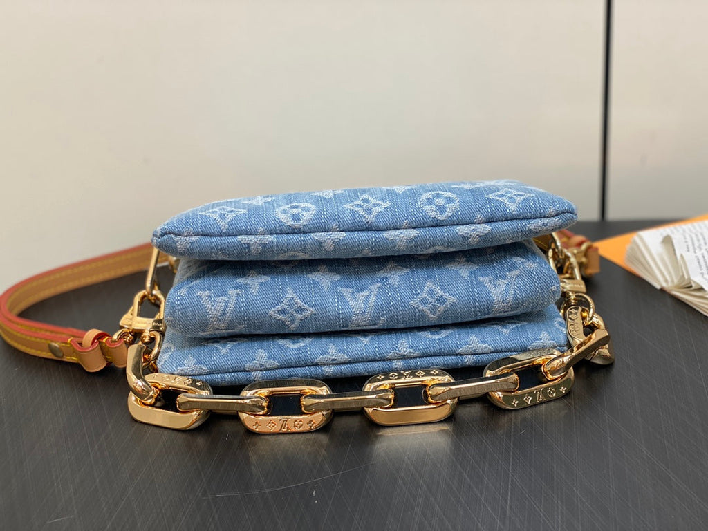 COUSSIN BB 21 BLEU DENIM QUINCAILLERIE OR