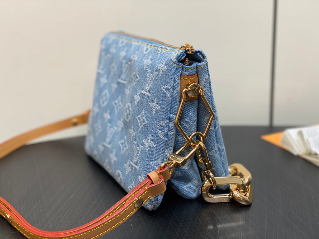 COUSSIN BB 21 BLEU DENIM QUINCAILLERIE OR