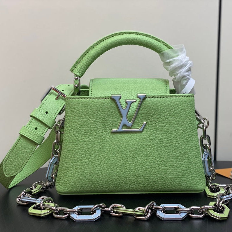 CAPUCINES MINI 21 VERT TAURILLON TURQUOISE QUINCAILLERIE ARGENTÉE