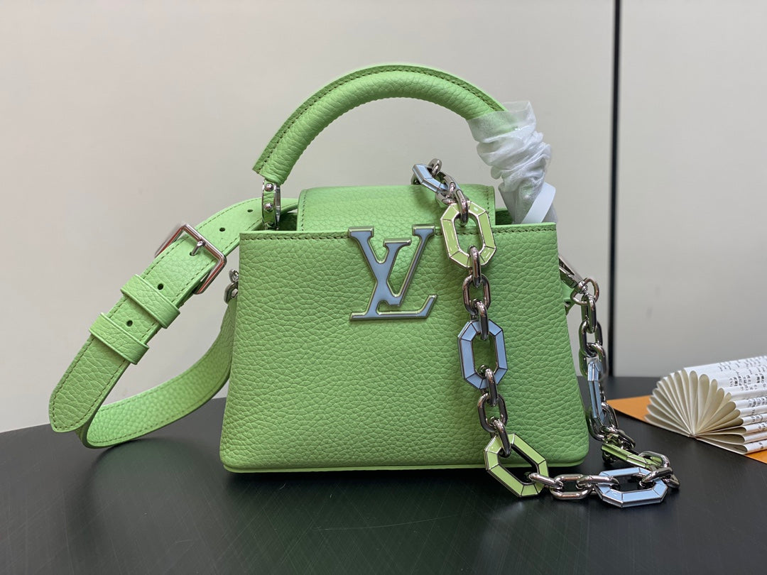 CAPUCINES MINI 21 VERT TAURILLON TURQUOISE QUINCAILLERIE ARGENTÉE