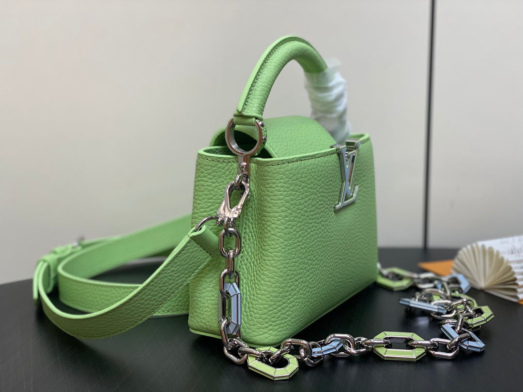 CAPUCINES MINI 21 VERT TAURILLON TURQUOISE QUINCAILLERIE ARGENTÉE