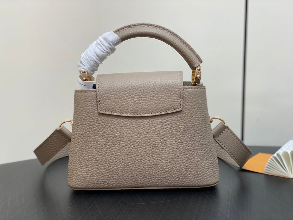 CAPUCINES MINI 21 EN TAURILLON MARRON KAKI