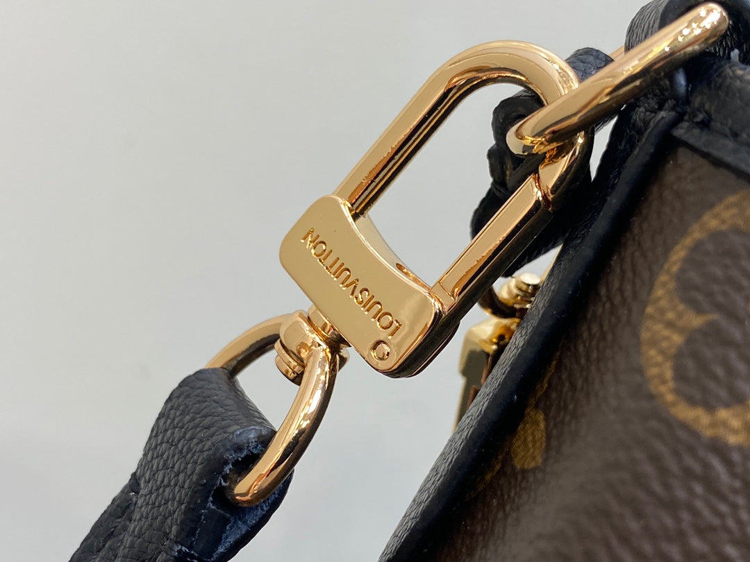 NEVERFULL 24 BANDOULIÈRE INSIDE OUT BB CUIR DE VEAU NOIR 